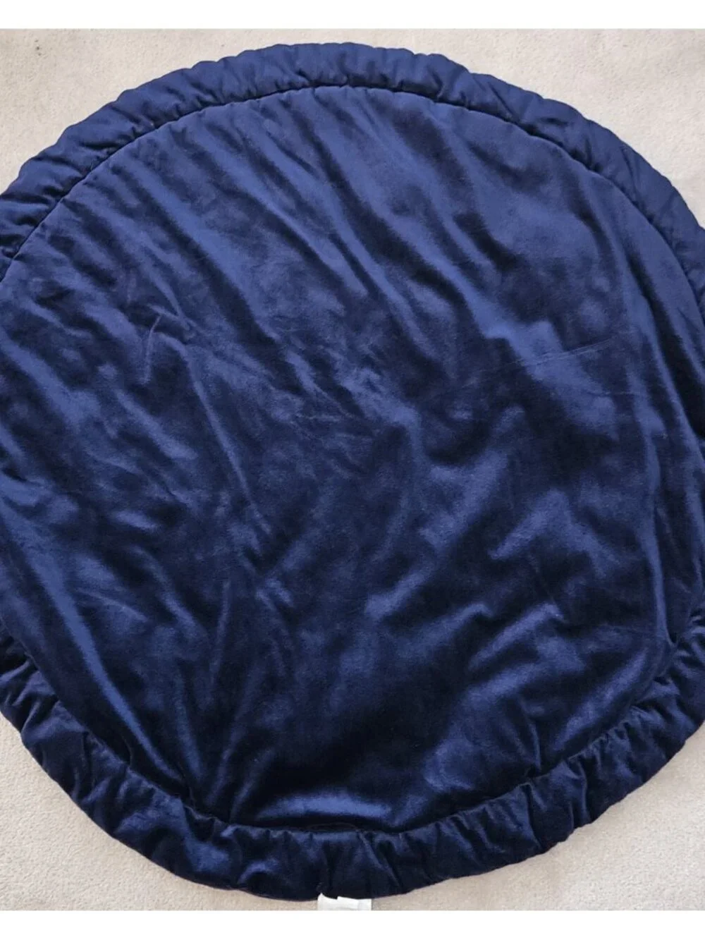 Burlington Blue White Whale Fleece Baby Play Mat Pad Tummy Time 35